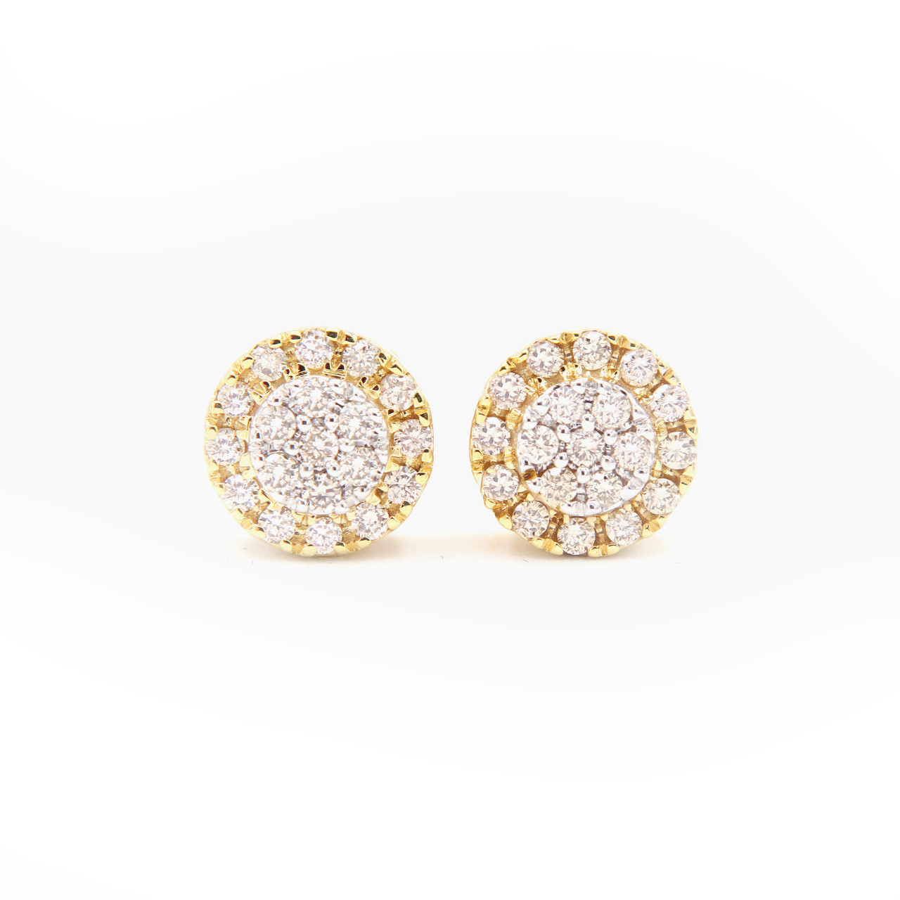 Diamond Blossom Studs, 14K Yellow or White Gold, Fine Jewelry, Downtown  Waco