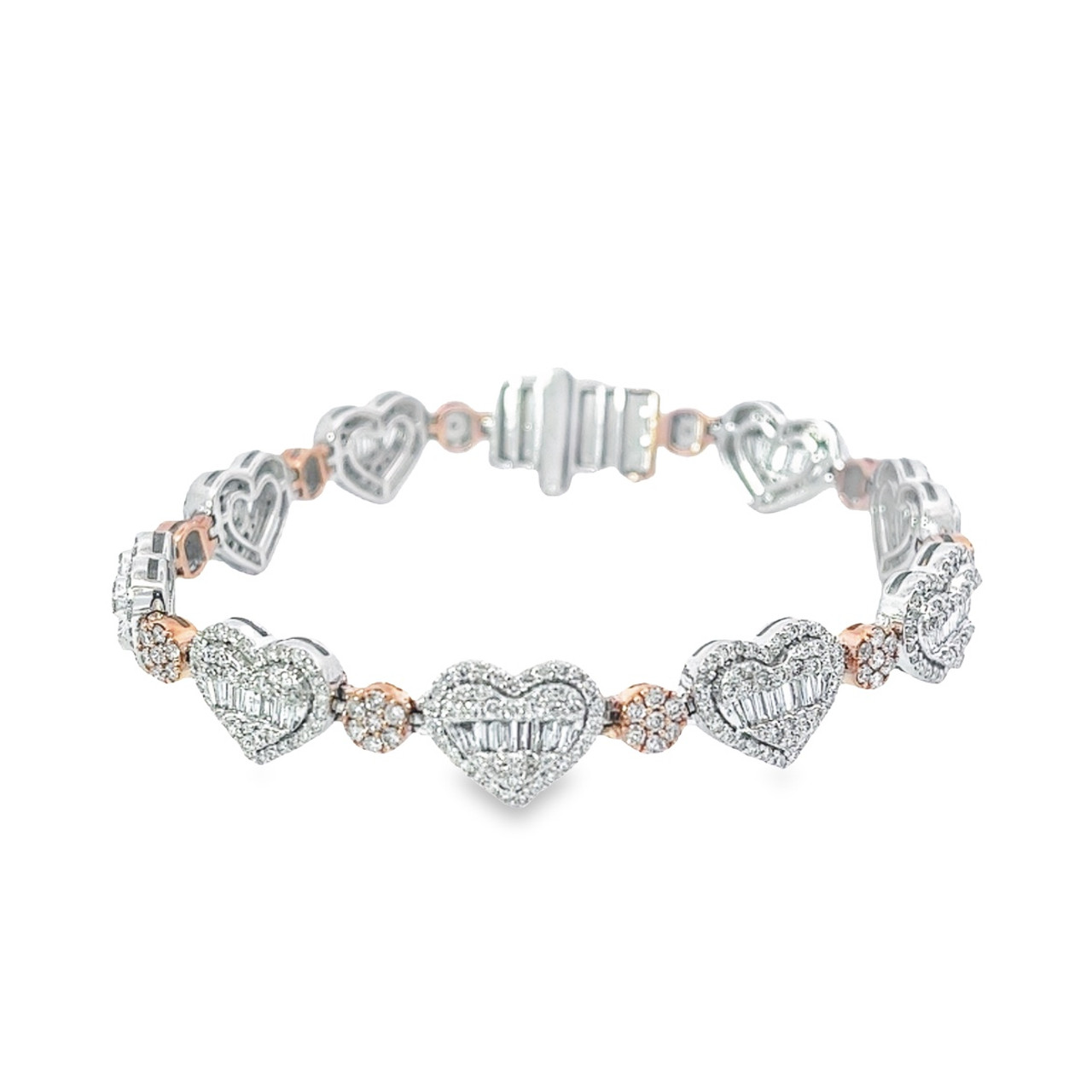 10K Gold CZ Heart Bracelet – Treasure Box Jewellery