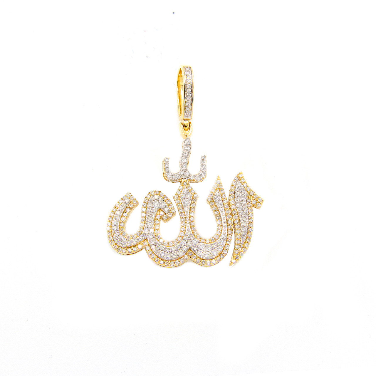 Amazon.com: 24k Gold Muslims Allah Pendant Necklace Charm Arabic Islamic  Rhinestone Jewelry: Clothing, Shoes & Jewelry