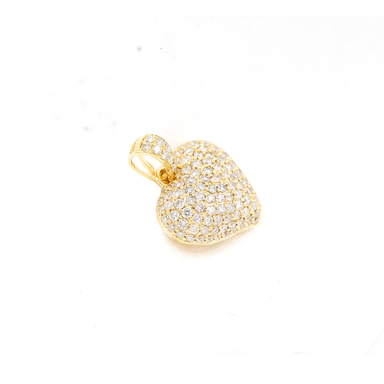 10K Yellow Gold Heart Pendant with Diamonds Manhattan
