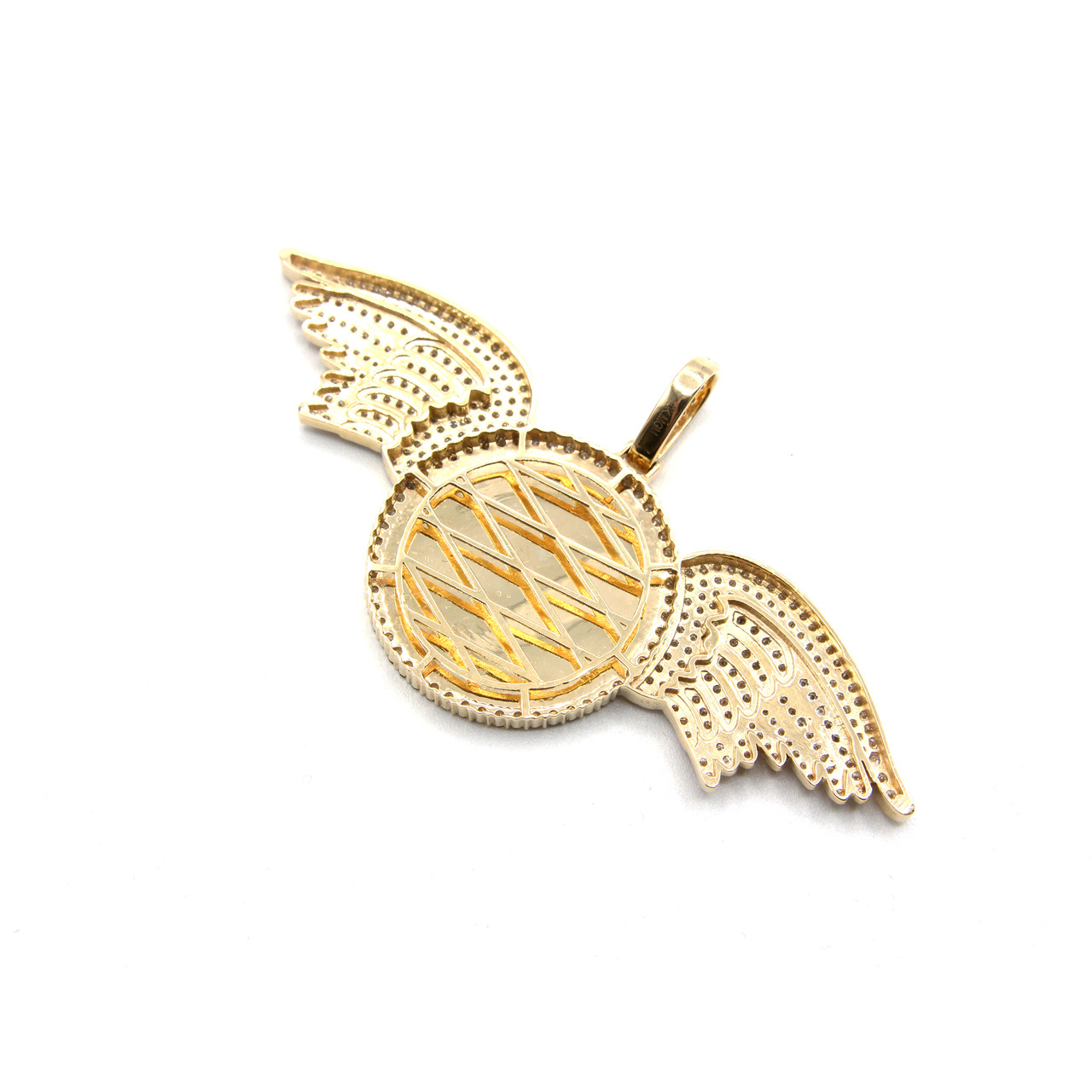 10K Yellow Gold Solid Satin Airplane Charm