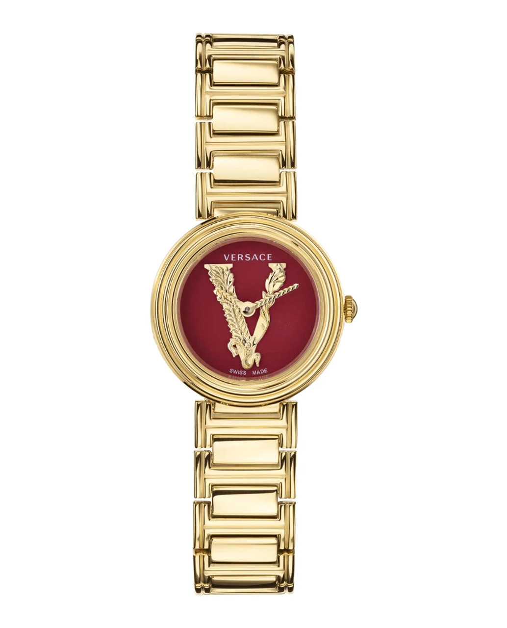 Versace Quartz Red Dial Ladies Watch-VET300321