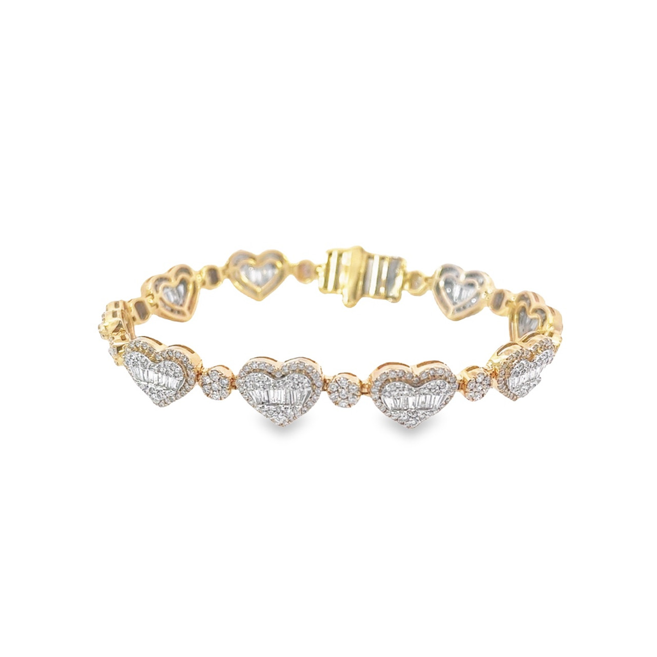 Buy Heart Bracelet With Diamonds in 10K, 14K or 18K Solid Gold Dainty Heart  Anklet or Bracelet Yellow Gold, Rose Gold or White Gold Online in India -  Etsy