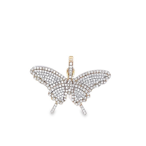 10kt Yellow Gold Diamond Butterfly Charm 1.50ct