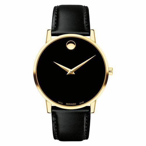 Men Movado Museum Black watch- 0606876