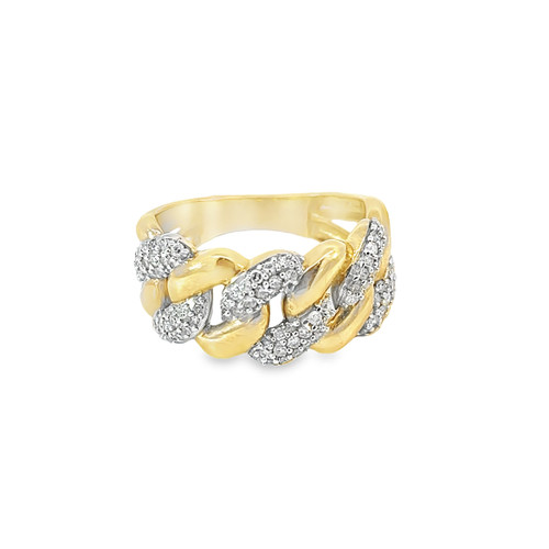 10K Classic Cuban Link Diamond Ring – Jason's Jewelry Creations