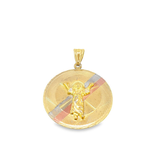 14K Tricolor Gold pendant