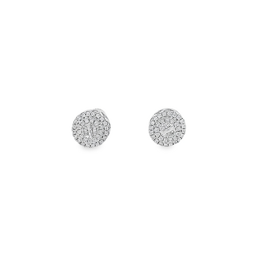 10KT White Gold 0.25CT Diamond Circle Earring