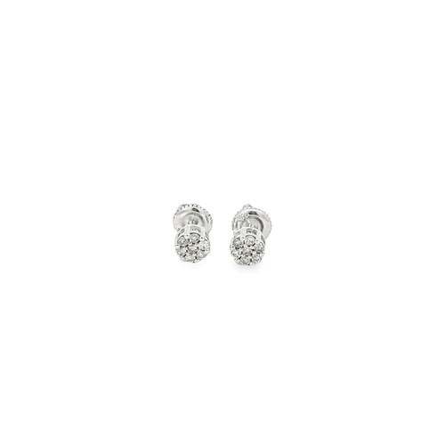 10KW Diamond Flower Earring with 0.25ct