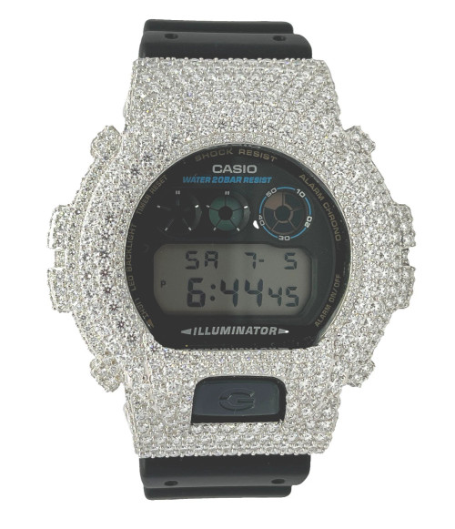Moissanite  G-Shock DW-6900 Iced Out Bezel Digital Watch