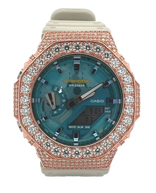 G-SHOCK Moissanite Blue Face pointer Bezel Watch