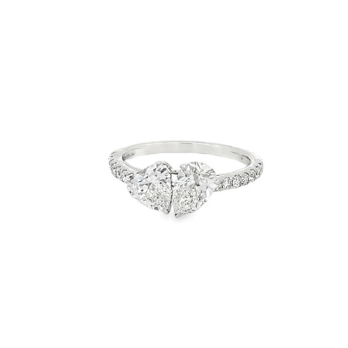14K White Gold Lab-Grown Diamond Ring 1.80ct