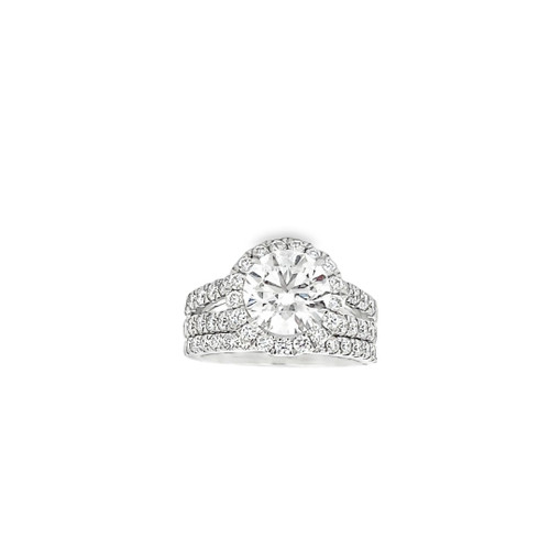 14K White Gold Lab-Grown Diamond Ring 2.50ct