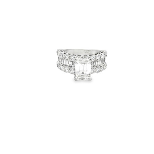 14K White Gold Lab-Grown Diamond Ring 3.00ct
