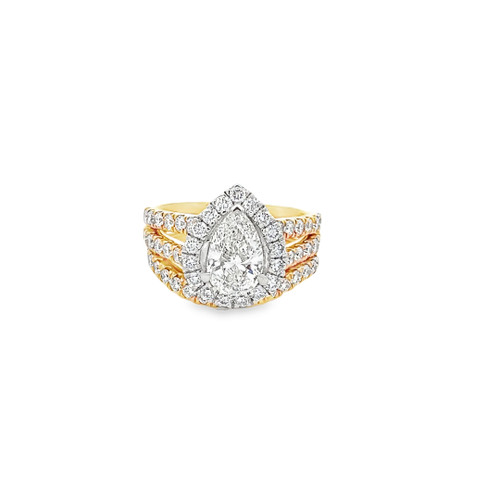 14K White Gold Lab-Grown Diamond Ring 2.45ct