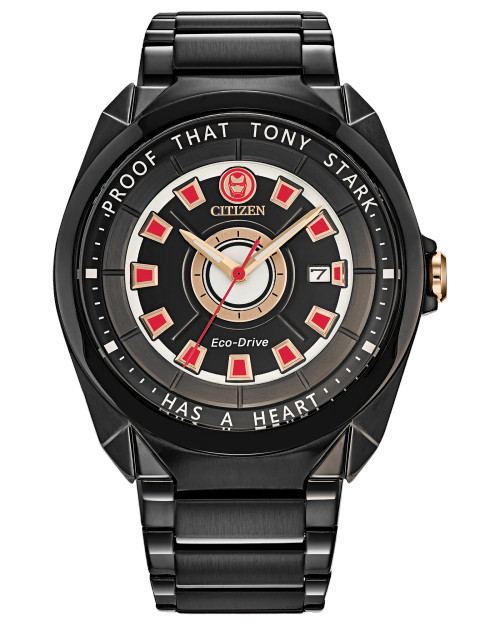 Tony Stark Black Dial Stainless Steel Bracelet AW1019-52W