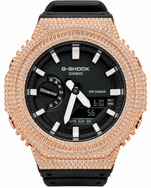 Moissanite Baguette G-SHOCK Watch