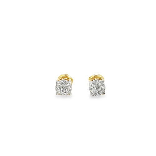10K Yellow Gold Diamond Earrings 0.45ct 