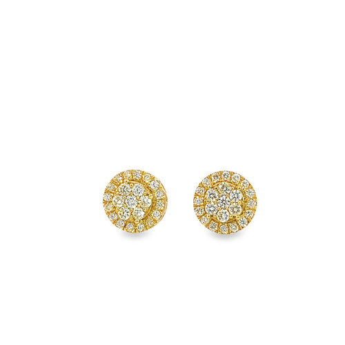 10K Yellow Gold Diamond  Earrings 1.15ct 
