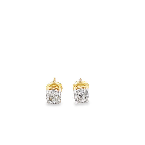 10K Yellow Gold Diamond Earrings 0.35ct 