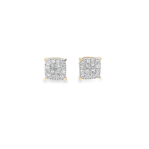 10K Yellow Gold Diamond Earrings 0.63ct 