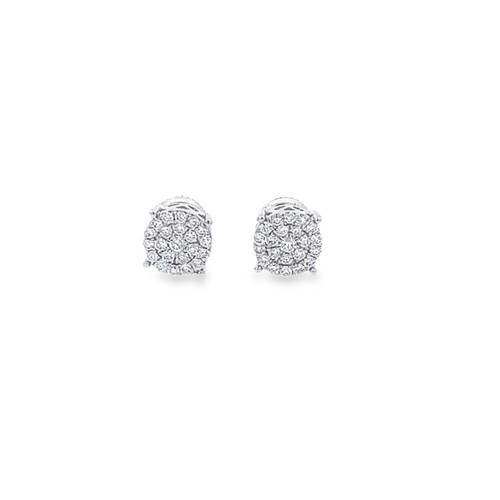 10K White Gold Diamond Earrings 0.60ct 