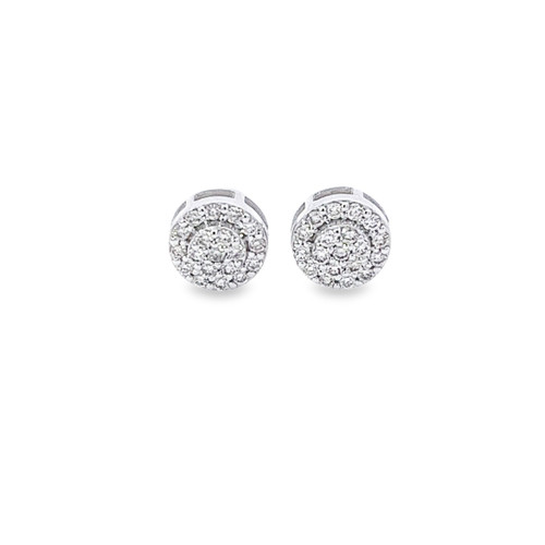 10K White Gold Diamond Earrings 0.90ct