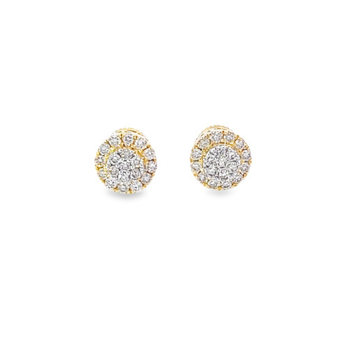 10K  Yellow Gold Diamond Earrings 0.90ct