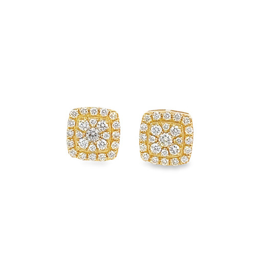 10K Yellow Gold  Diamond Earrings 1.00ctw