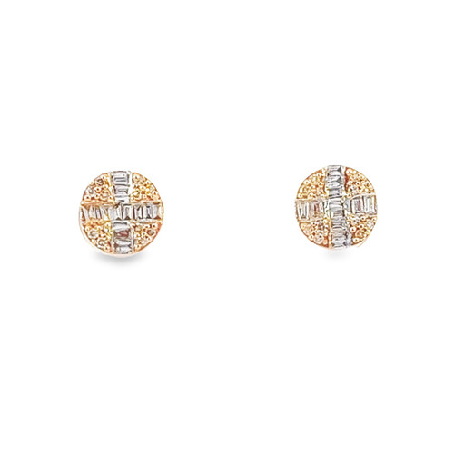 10K Rose Gold Baguette Diamond Earrings 0.30ct 