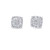 10K White Gold Baguette Diamond Earrings 1.00ctw