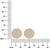 10K Yellow Gold Diamond Earrings 0.97ctw