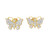 10K Yellow Gold Diamond Butterfly Earrings 0.35ctw