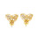 10K Yellow Gold Diamond Butterfly Earrings 0.35ctw