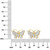 10K Yellow Gold Diamond Butterfly Earrings 0.35ctw