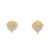 10K Yellow Gold Diamond Heart Earrings 0.31ctw