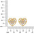 10K Yellow Gold Diamond Heart Earrings 1.30ctw