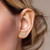 10K Yellow Gold Diamond Heart Earrings 1.30ctw