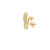 10K Yellow Gold Baguette Diamond Heart Earrings 0.91ctw