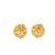 10K Yellow Gold Diamond Flower Earrings 3.05ct