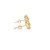 10K Yellow Gold Flower Canary Diamonds Earrings 1.35ct