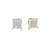 10K Yellow Gold Micro Pave Diamond Earrings 0.15ctw