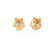 10K Yellow Gold Micro Pave Diamond Earrings 0.10ct