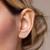 10K Yellow Gold Micro Pave Diamond Round Earrings 0.10ct