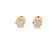 10K Yellow Gold Micro Pave Diamond Earrings 0.16ct