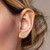 10K Yellow Gold Micro Pave Diamond Earrings 0.16ctw