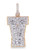 10K Yellow Gold Baguette Diamond Custom Letter Pendant 1.65ct