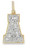 10K Yellow Gold Baguette Diamond Custom Letter Pendant 1.65ct