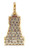 10K Yellow Gold Baguette Diamond Custom Letter Pendant 1.65ct