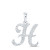 10K White Gold Diamond Custom Letter Pendant 0.35ct